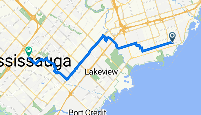 Fourth Street 155, Toronto to City Centre Drive 100, Mississauga