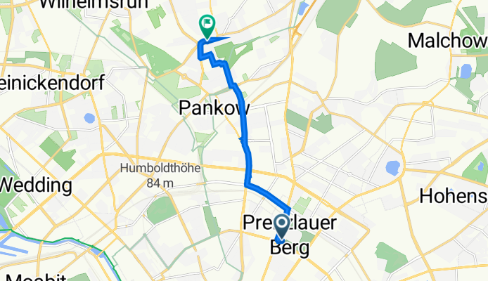 Danziger Straße 81, Berlin nach Güllweg 27, Berlin