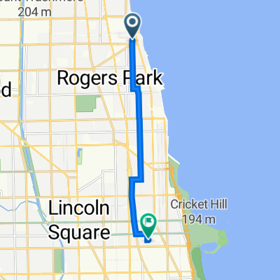 7647 N Greenview Ave, Chicago to 4501 N Malden St, Chicago