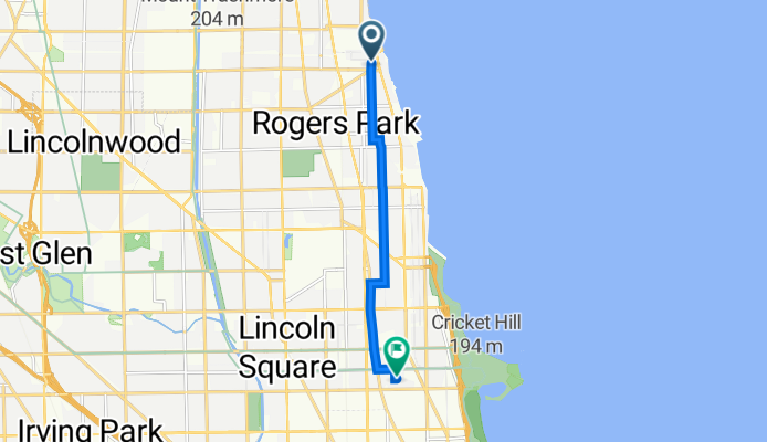 7647 N Greenview Ave, Chicago to 4501 N Malden St, Chicago