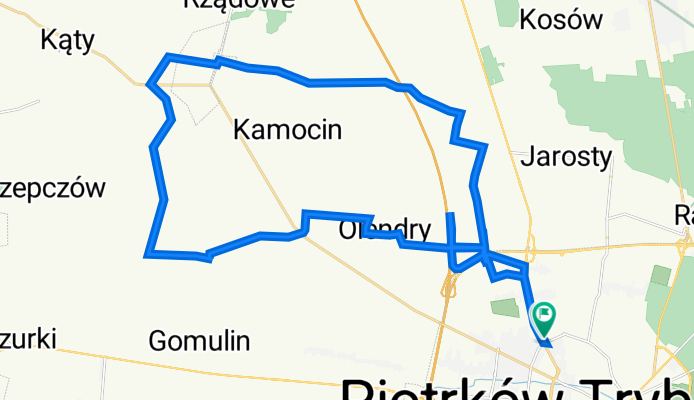 艁贸dzka 49A, Piotrk贸w Trybunalski do Karolinowska 2, Piotrk贸w Trybunalski