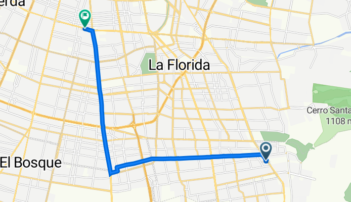 Ruta desde Avenida La Florida 10399, Puente Alto