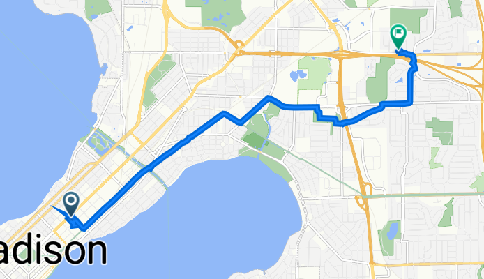 735 E Washington Ave, Madison to 702 Bewick Dr, Madison