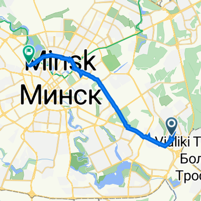 Маршрут в проспект Машерова 80, Минск