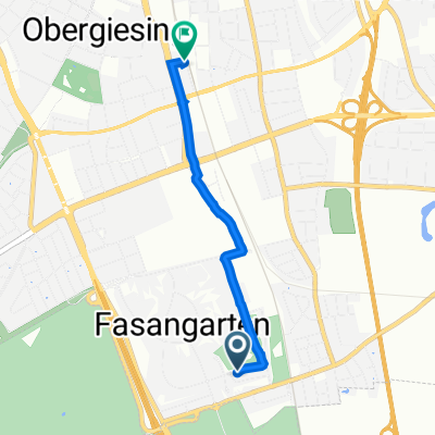 Pennstraße 66, München nach Wallbergstraße 7, München