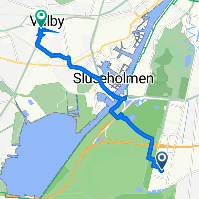 Richard Mortensens Vej 27K, København to Gearhalsvej 1, København