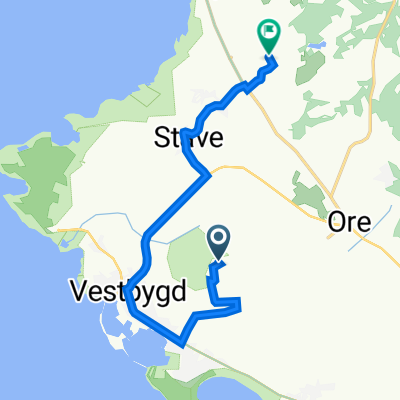 Vestbygda to Hervollveien 40–54, Vanse