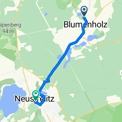 Dorfstraße 1, Blumenholz nach Tiergartenstraße 17, Neustrelitz