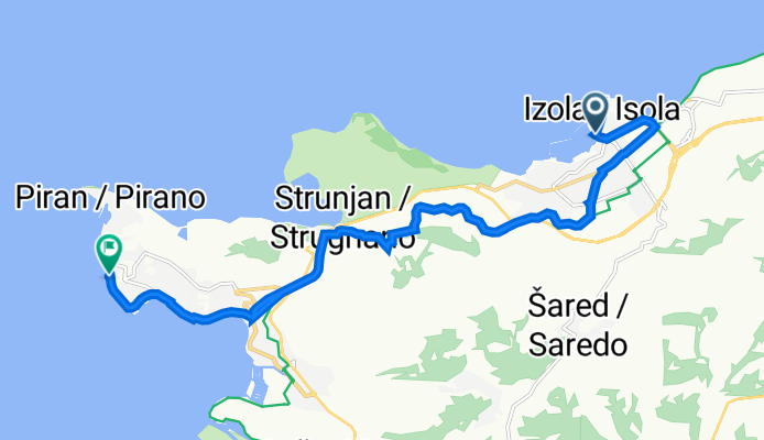Izola, Izola nach Bernardinska reber 1–9, Piran