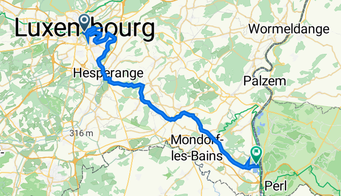 Rue Chimay, Luxemburg nach 5 Bréicherwee, Flouer