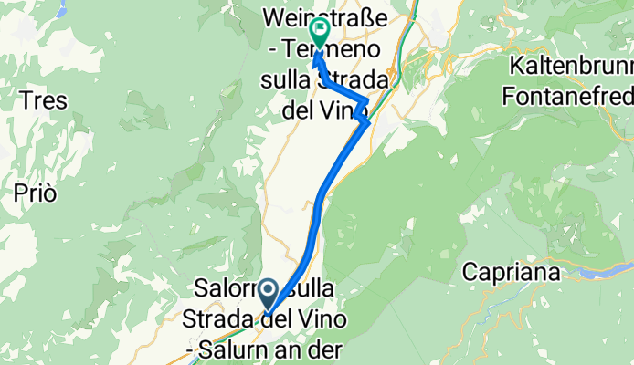 Salurn nach Rathausplatz 7, Tramin an der Weinstraße