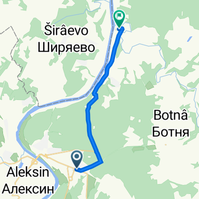 Тульская улица, 129/1, Алексин до Городской Округ Алексин