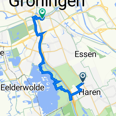 Rijksstraatweg 96, Haren nach Stationsplein 24, Groningen