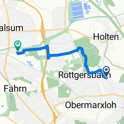 Obere Holtener Straße 58, Duisburg nach Kurfürstenstraße 46, Duisburg