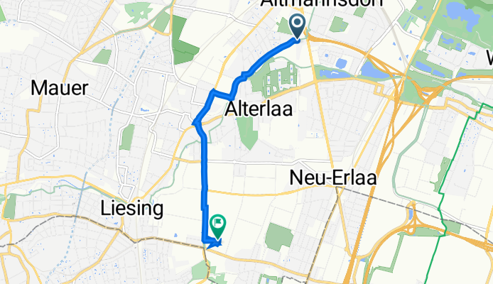 Kirchfeldgasse 13, Wiedeń do Brunner Straße 85, Wiedeń