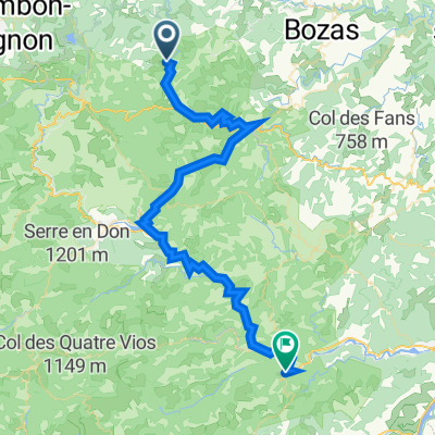 1–175 Chemin de la Gageyre, Labatie-d'Andaure naar 116 Montée de la Combe, Les Ollières-sur-Eyrieux