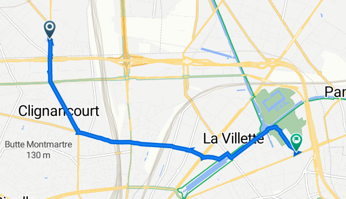 De Avenue Michelet 128, Saint-Ouen-sur-Seine à Avenue Jean Jaurès 211, Paris
