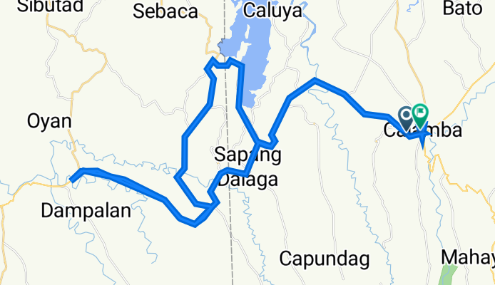 Oroquieta-Dipolog Road, Calamba to Southwestern Poblacion, Calamba