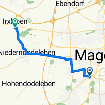 Halberstädter Straße 90, Magdeburg nach Fasanenweg 22, Hohe Börde
