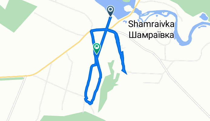 вулиця Центральна 27, Shamraivka to Вulicya bez nazvi, Shamraivka