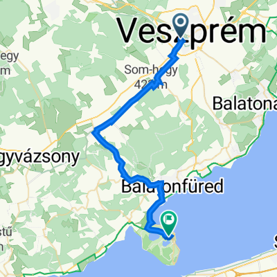 Kiskőrösi utca 29., Veszprém nach Major utca 39., Tihany