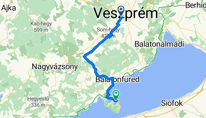Kiskőrösi utca 29., Veszprém nach Major utca 39., Tihany