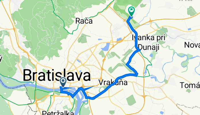 Pribinova 17130/14, Bratislava II to Bazová 3288/84, Chorvátsky Grob