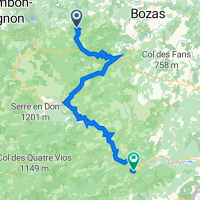 1–175 Chemin de la Gageyre, Labatie-d'Andaure naar 235 Grand-Rue, Les Ollières-sur-Eyrieux