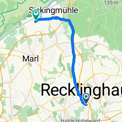 Route nach Nordstraße, Marl