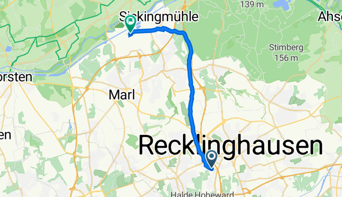 Route nach Nordstraße, Marl