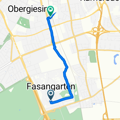 Pennstraße 27, München nach Wallbergstraße 7, München