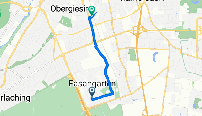 Pennstraße 27, München nach Wallbergstraße 7, München