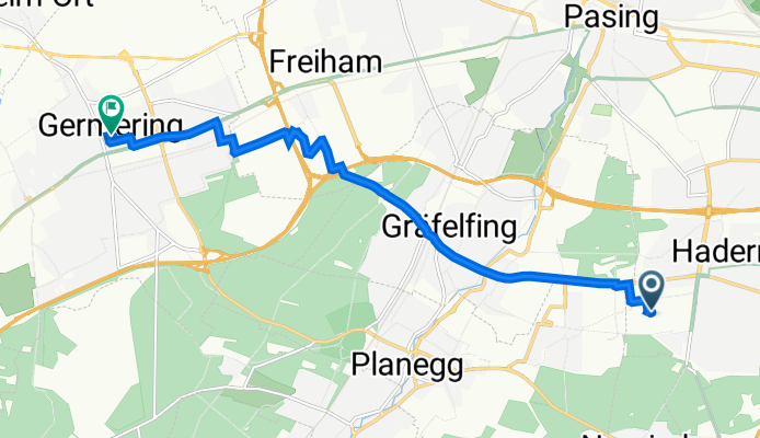 Hadern, München nach Eugen-Papst-Straße 10, Germering