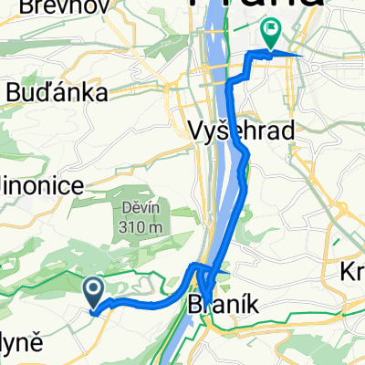 Lamačova 658/6, Prague 5 to Štěpánská 612/16, Prague 1