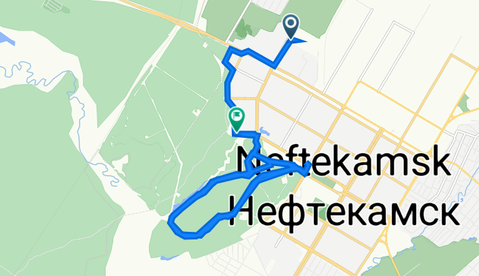 Маршрут в улица Дзержинского 28, Нефтекамск