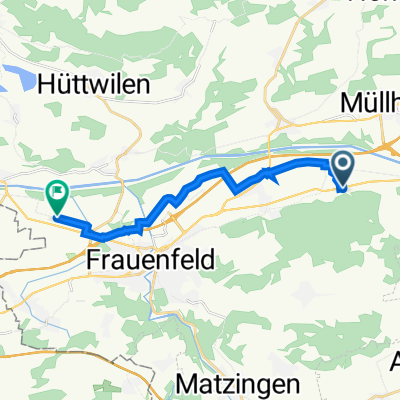 Kirchweg 25, Hüttlingen nach Dreispitzstrasse, Frauenfeld