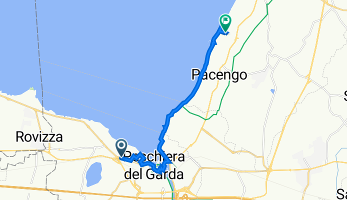 Route von Via Milano 56, Peschiera del Garda