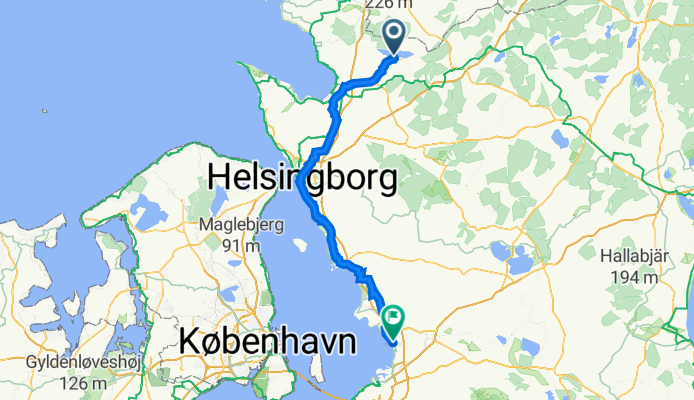Tåssjö, Munka-Ljungby nach Södra Västkustvägen 114, Lomma