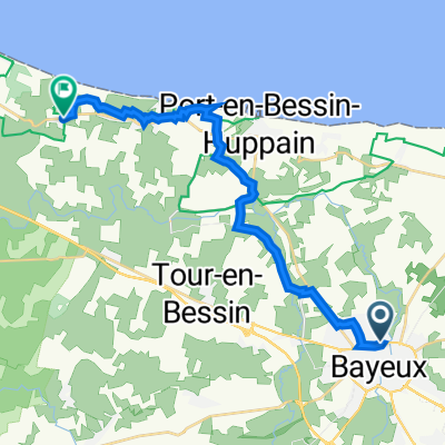 31 Boulevard d'Eindhoven, Bayeux to 598 Route d'Omaha Beach, Colleville-sur-Mer