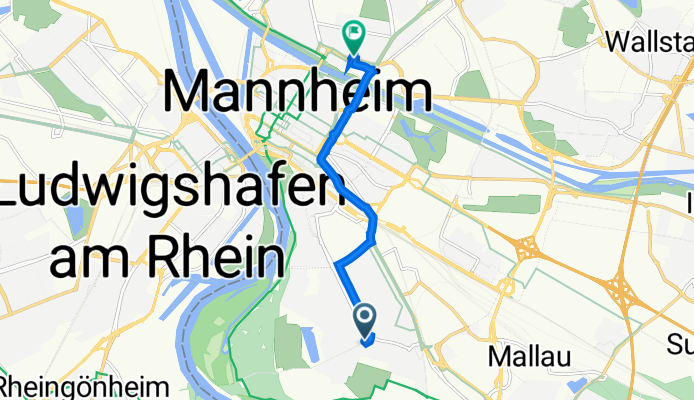 Steubenstraße, Mannheim nach Käfertaler Straße 49, Mannheim