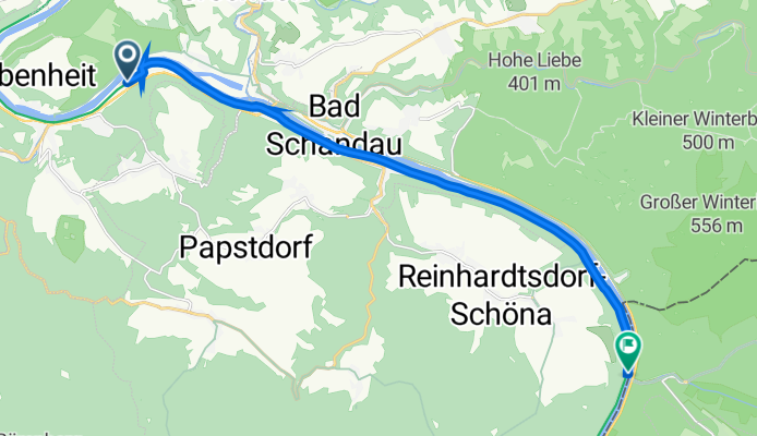 Mittelweg 3, Königstein nach Schöna Fährstelle, Reinhardtsdorf-Schöna
