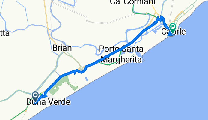 Via Brazza 95, Caorle to Via Roma 19, Caorle