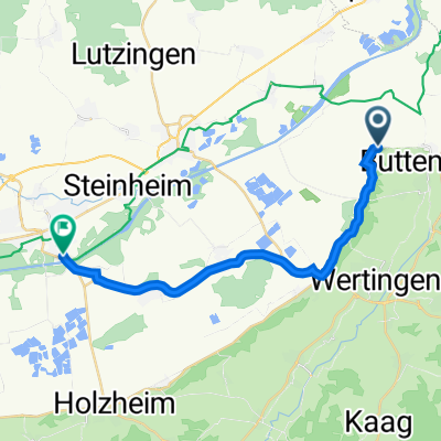Straße ohne Straßennamen, Buttenwiesen nach Donaustraße 24, Dillingen an der Donau