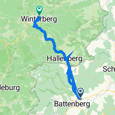 Bahnhofstraße 15, Allendorf (Eder) to Orkestraße 14, Winterberg