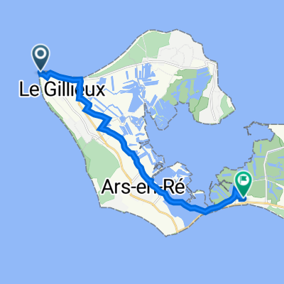 155 Allée du Phare, Saint-Clément-des-Baleines à 16 Chemin du Jardin du Boutillon, La Couarde-sur-Mer