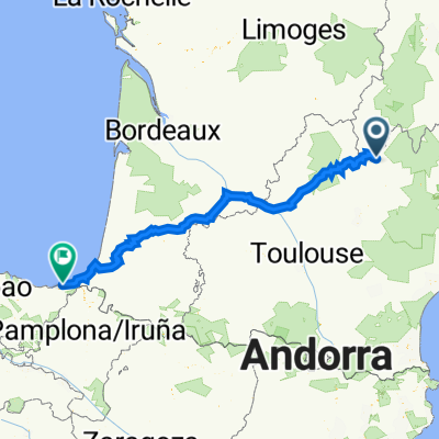 Conques, Conques-en-Rouergue nach Plaza Nestor Basterretxea, Donostia / San Sebastián