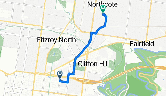 458 Smith St, Collingwood to 69 James St, Northcote