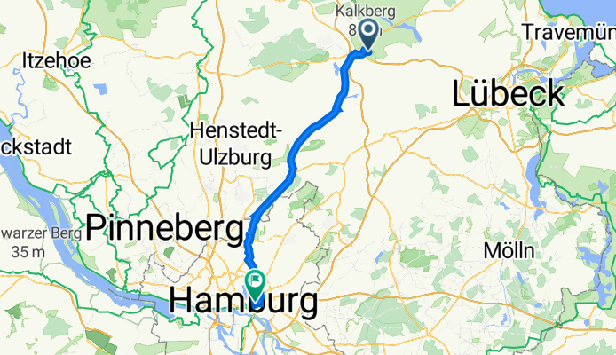 Kastanienweg 8, Bad Segeberg nach Wikingerweg 2, Hamburg