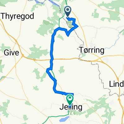 Koutrupvej 11, Tørring to Gorms Torv 7, Jelling