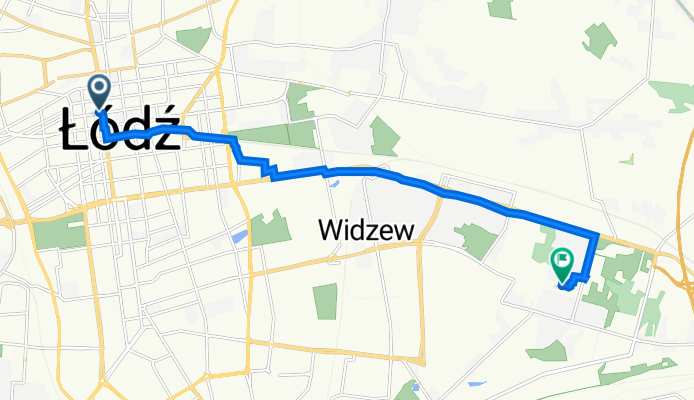 Płka Doktora Stanisława Więckowskiego 15, Łódź do Jana Skrzetuskiego 8A, Łódź